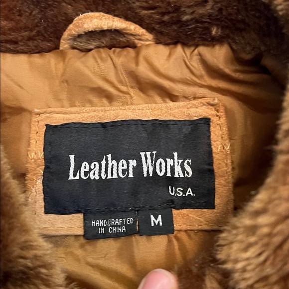 Y2K LEATHER WORKS PATCHWORK SUEDE PENNY LANE STYLE JACKET TAN/BROWN MEDIUM - Picture 10 of 17